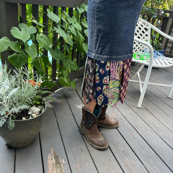 DENIM TIE SKIRT - Picture 3 of 8